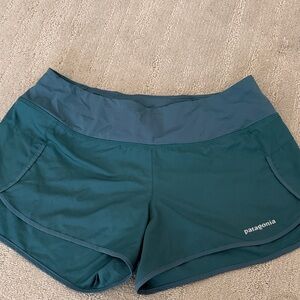Patagonia Women's Deep Teal Athletic Running Shorts